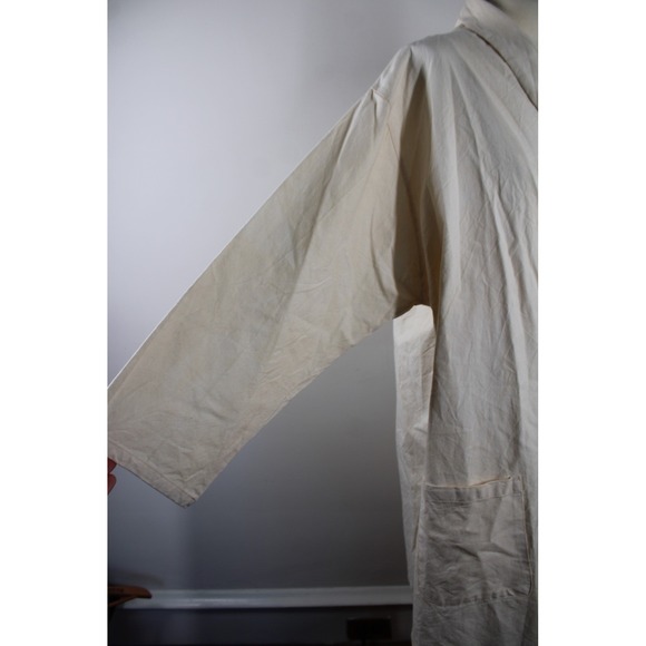 NWT Wol Hide M Natural Tie Twill Trench Organic Cotton Wrap Coat Jacket USA - Picture 2 of 10